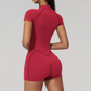 Stand-up collar zipper hip-lifting bodysuit
