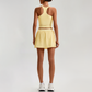 Wholesale Sleeveless Sports Top & Pleated Tennis Skirt Set – Quick-Dry Athletic 2-Piece with Built-In Shorts