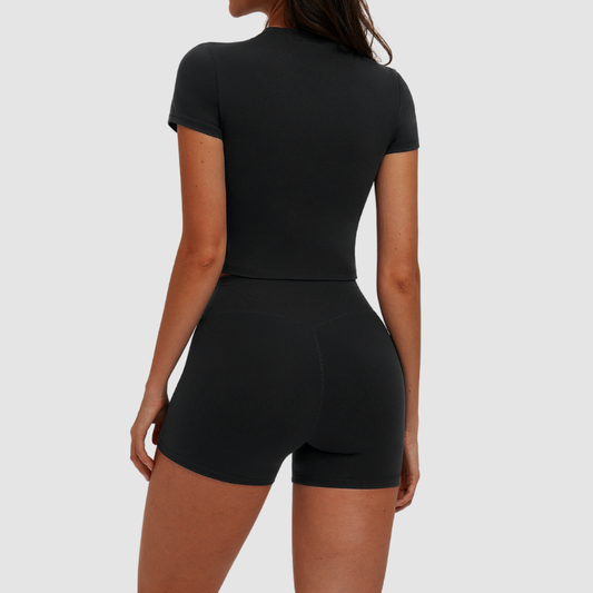 Wholesale solid color short-sleeved T-shirt + | Wonderxfans bulk activewear