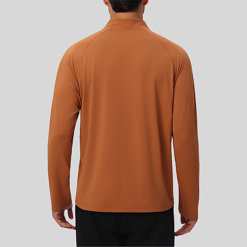 Men's Half-Zip Athletic Long Sleeve Lightweight Thermal Outdoor Top