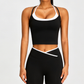 Wholesale Women's Color Block Cross-Back Sports Bra Vest– Naked Feel Yoga Gym Fitness Activewear