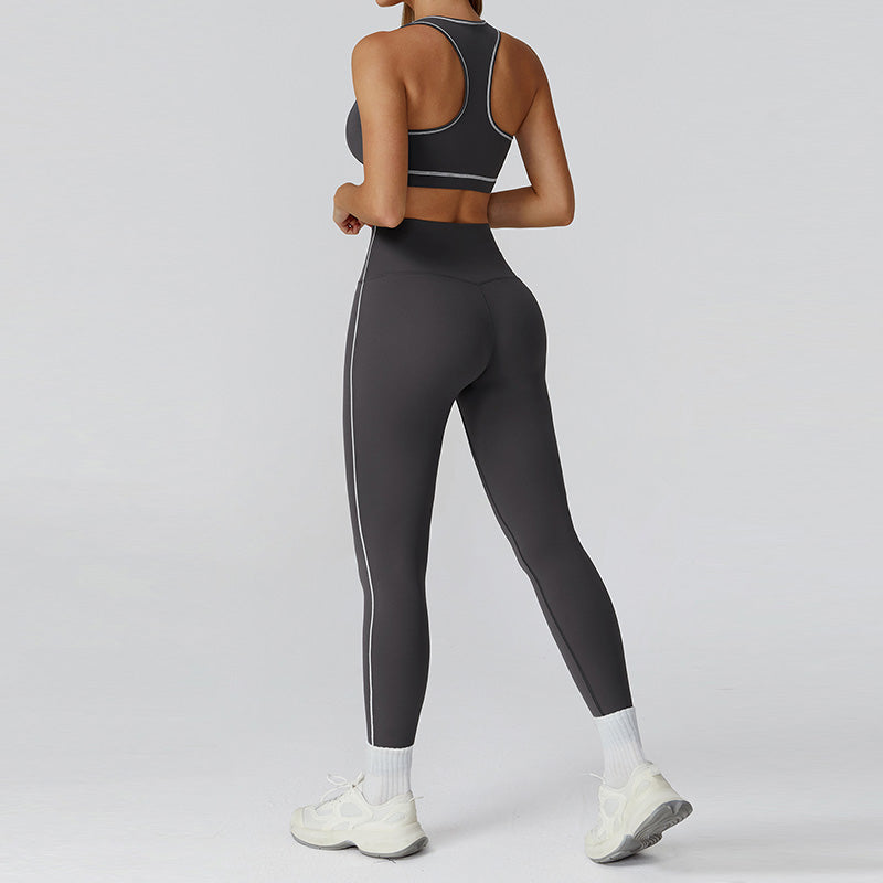 Racerback Sports Bra + high waist leggings 2-piece set