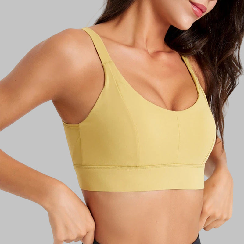 Strong support and push-up sports bra