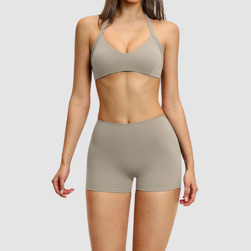 Wholesale thin trap sports bra+shorts 2 | Wonderxfans bulk activewear