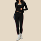 Wholesale Women's Sports Vest, Long Pants & Stand-Collar Jacket Yoga Set