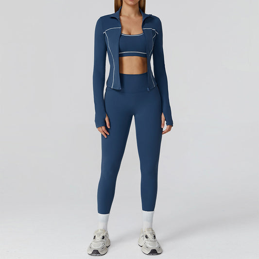 Wholesale Racerback Sports Bra + Jacket | Wonderxfans bulk activewear
