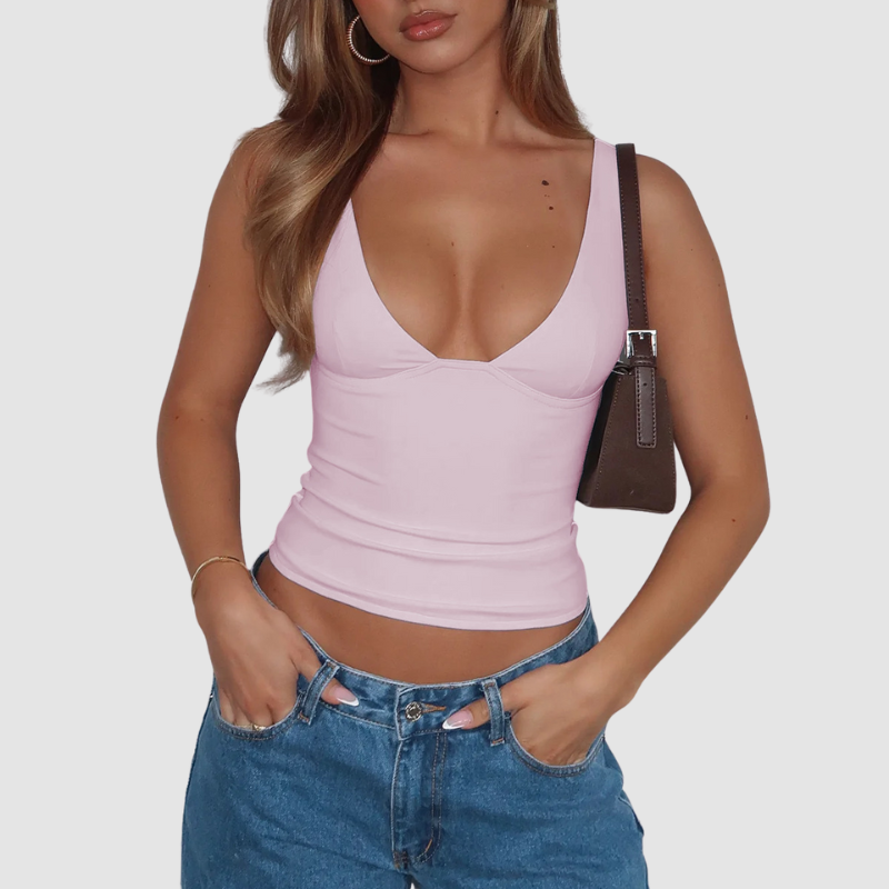 Wholesale tank top with breast pads