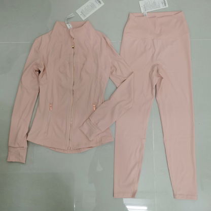 Wholesale Gold zipper Slimming nude running | Wonderxfans bulk activewear