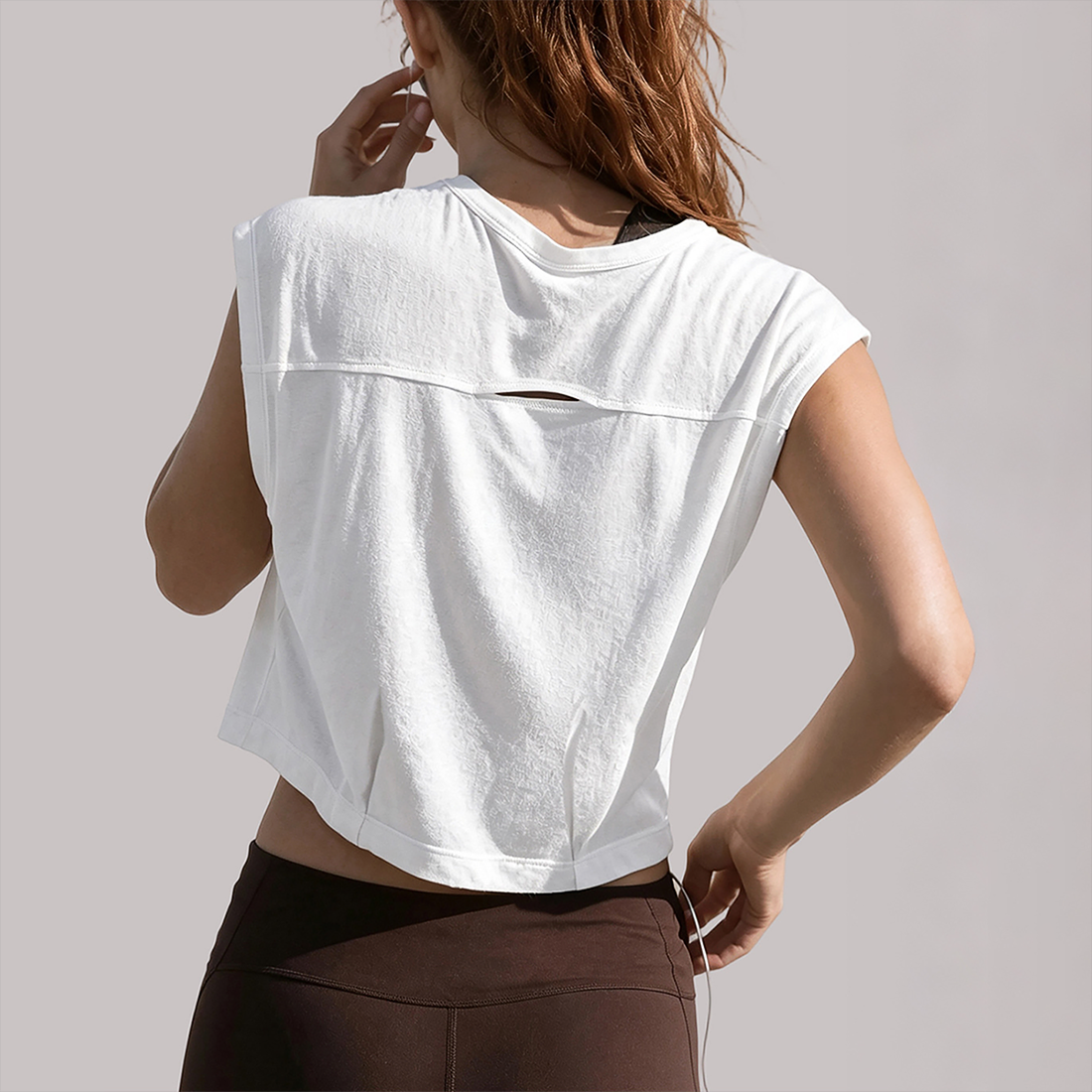 Wholesale Tencel Cotton Sleeveless Yoga Top – Quick-Dry Fitness Tank Top