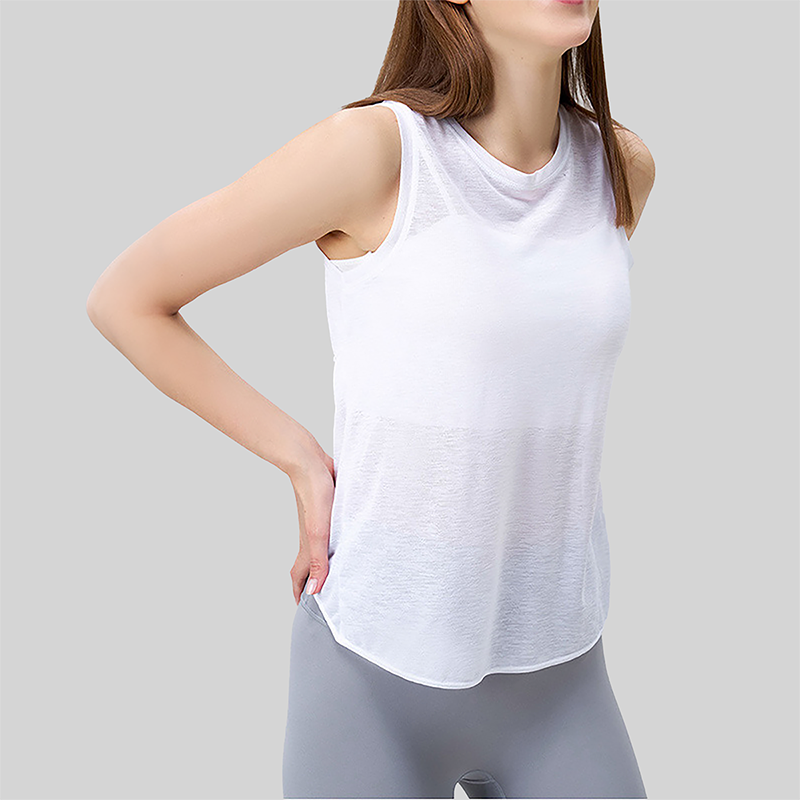 Wholesale Women's Lightweight Open-Back Sports Tank Top with Chest Pad