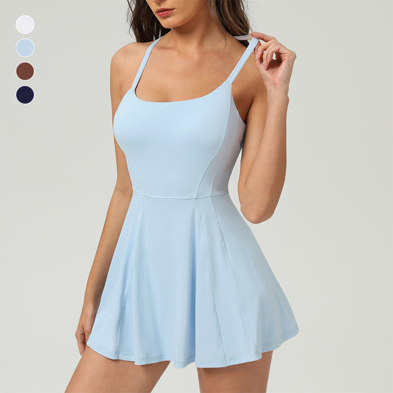 Quick-Drying Spaghetti Straps Sports Dress