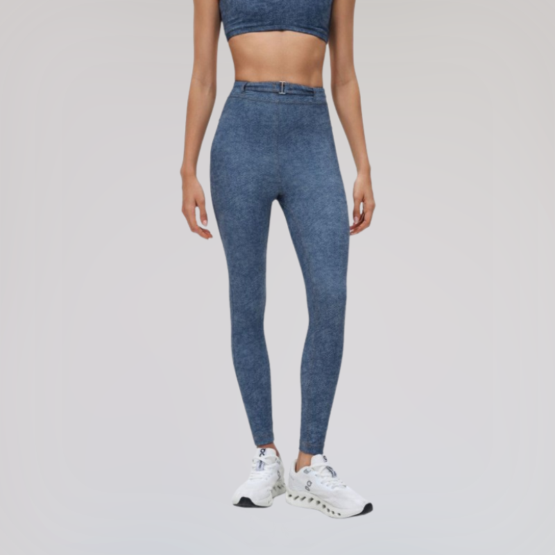 Wholesale denim-style high-waisted leggings