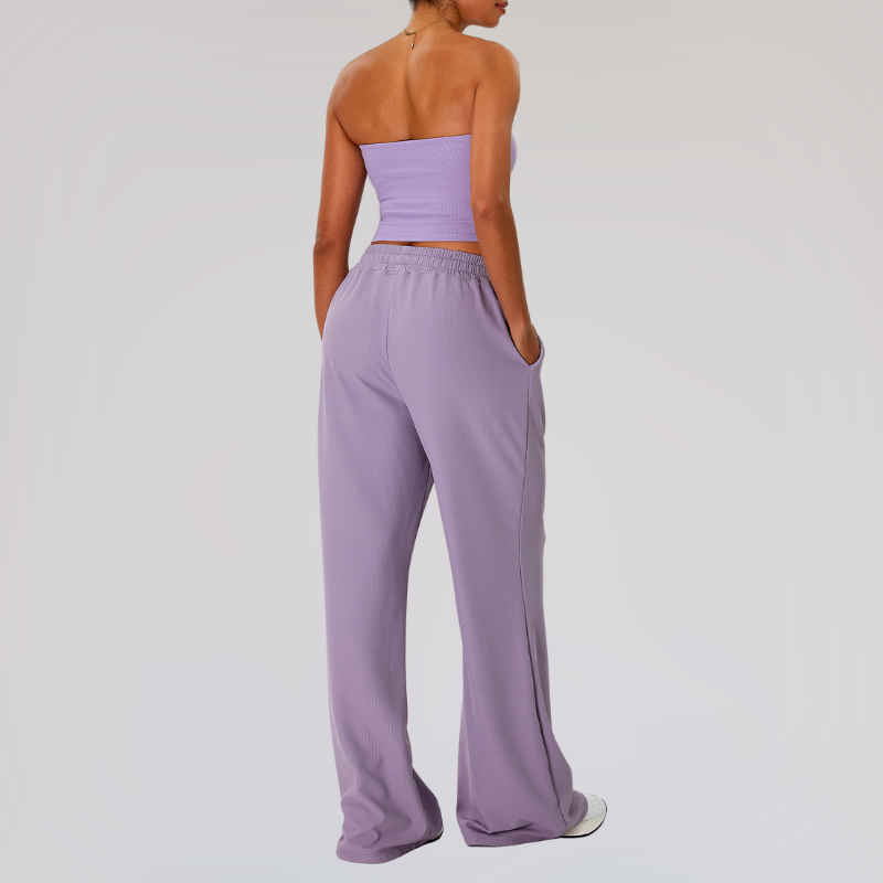 Crop Top & Wide-Leg Sport Set