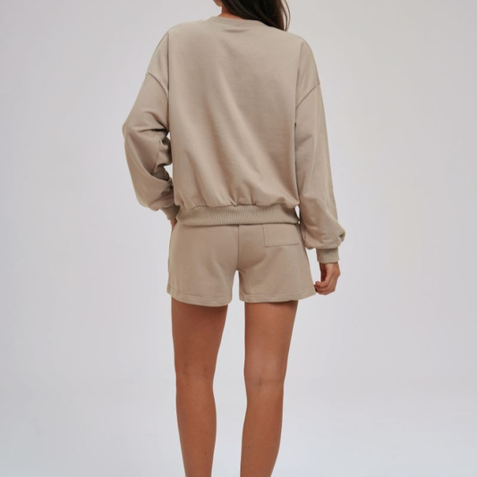 Wholesale loose round neck sweatshirt + | Wonderxfans bulk activewear