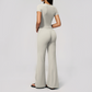 Wholesale Women's Buttery Soft Short Sleeve Crop Top & Flare Pants Yoga Set