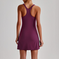 Wholesale Naked-Feel Anti-Exposure Sports Tennis Dress with Built-In Bra – Quick-Dry Active Dress