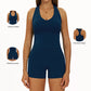 Racerback Sports top + High-waisted shorts 2-Piece Set