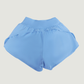 Wholesale Women's Quick-Dry Short Sleeve Crop Top + Crossover Waist Shorts Set - Tennis Running Activewear