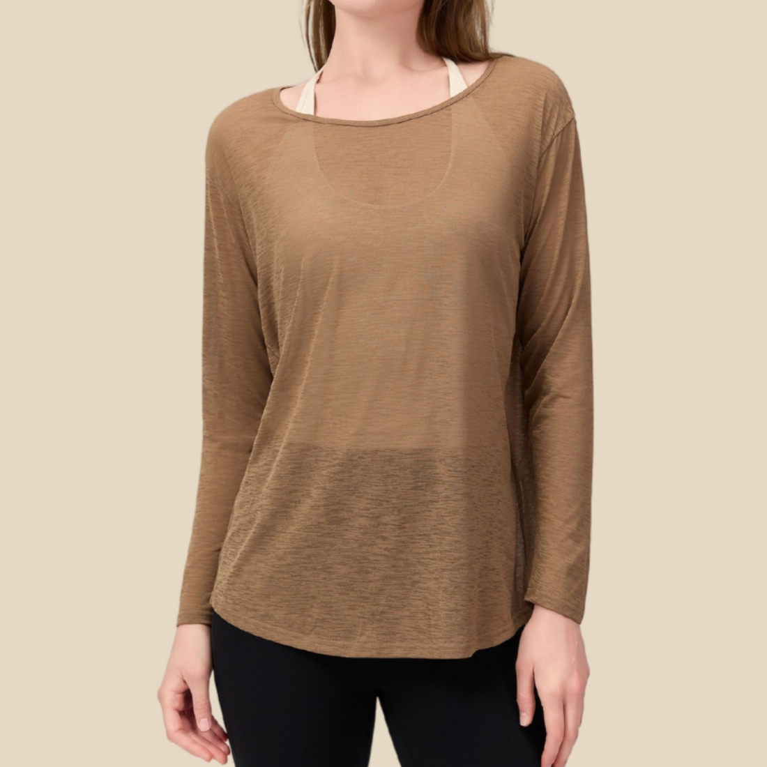 Women's Activewear Loose Breathable Cross-Strap Yoga Top