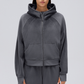 Wholesale Zip Up Hoodie Women's Cropped Hooded Sports Jacket