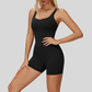 Shorts jumpsuit with cutout back