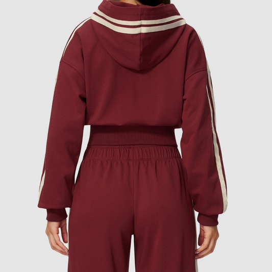 Wholesale Women's Thick hooded sports guard Zip Up Hoodie Jacket