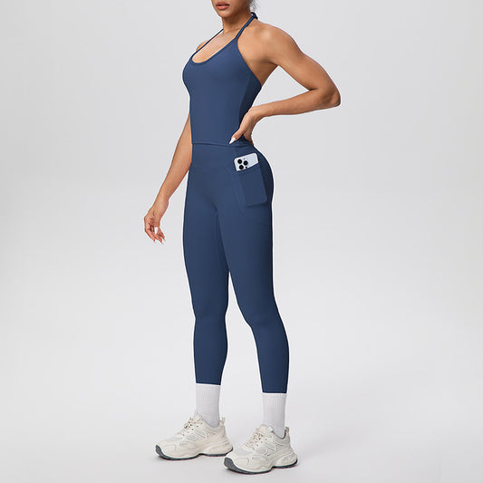 Wholesale backless tank top + pocket | Wonderxfans bulk activewear