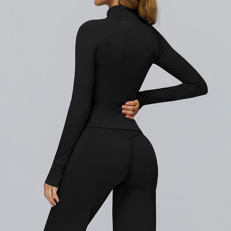 Stand collar zipper jacket