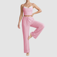 Wholesale Women's Yoga Bra & Wide-Leg Pants Set – High-Stretch Training Suit