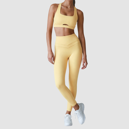 Wholesale Women's Halter Tank & 7/8 Leggings Yoga Set – Quick-Dry High-Stretch