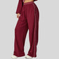 Loose-fitting striped color-blocked sweatpants