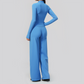 Wholesale Women's 3-Piece Yoga Set – Zip Jacket, Sports Bra & Wide-Leg Pants