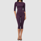 Wholesale Women's 3/4 Sleeve Crop Top & High-waisted Mid-Length Leggings Set