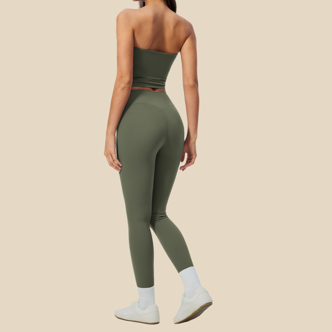 Wholesale Women's Activewear Padded Sports Vest & Fitted Cropped Pants Set