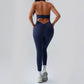 Halter hollow out quick dry sports jumpsuit
