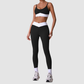 Wholesale Women's Naked-Feel Color-Block Racerback Sports Bra + V-Waist 7/8 Leggings Set – Yoga Fitness Activewear