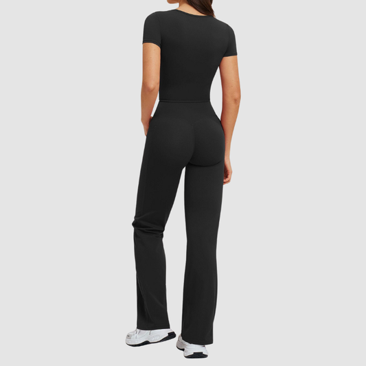 Wholesale square-neck crop top + high-waisted | Wonderxfans bulk activewear