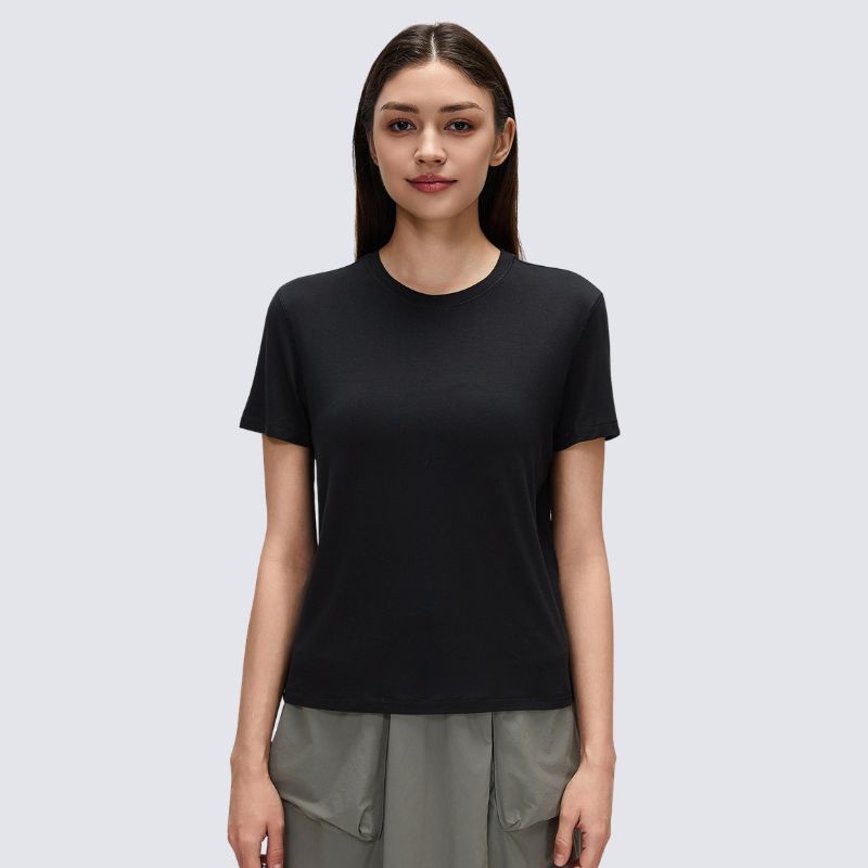 Wholesale yoga short sleeve tee quick | Wonderxfans bulk activewear