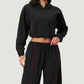 Wholesale Women's UPF50+ Sun Protection Colorblock Cropped Hoodie Jacket – Lightweight Breathable Outdoor Running Sportswear