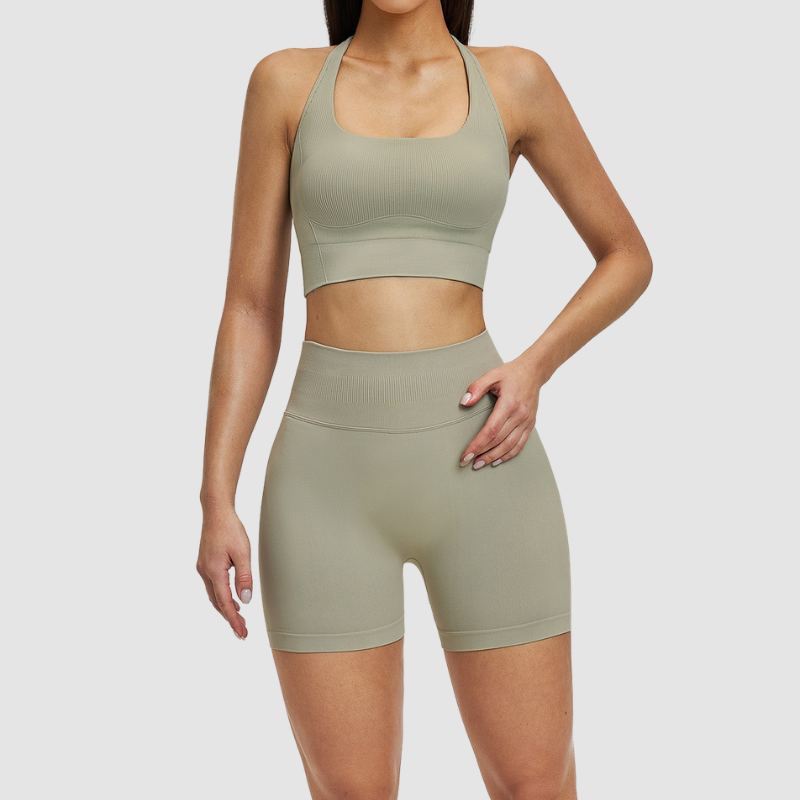 Wholesale women's racerback solid color vest+high | Wonderxfans bulk activewear