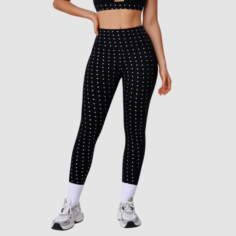 Wholesale high-waisted polka dot leggings