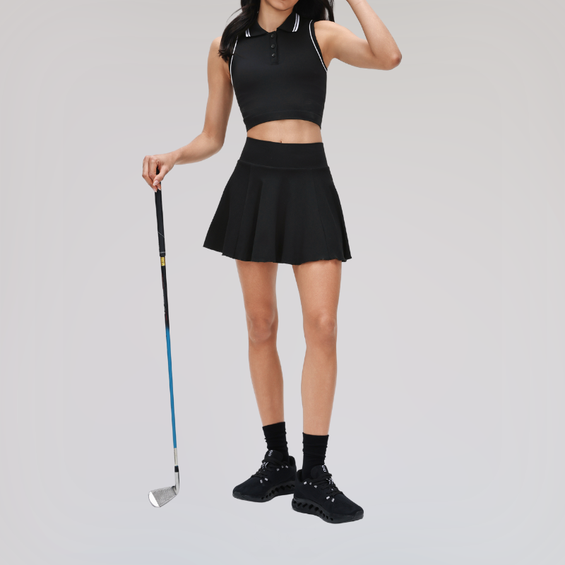 Wholesale athletic tank top + anti-exposure skirt