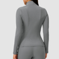 Wholesale Women's Activewear Fleece-Lined Zip Pocket Yoga Jacket
