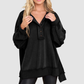 Wholesale Round Neck Solid Color Button Loose-fitting Top