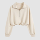 Wholesale Women's Casual Zip Collar Long Sleeve Pullover Sweatshirt – Relaxed Fit Athleisure