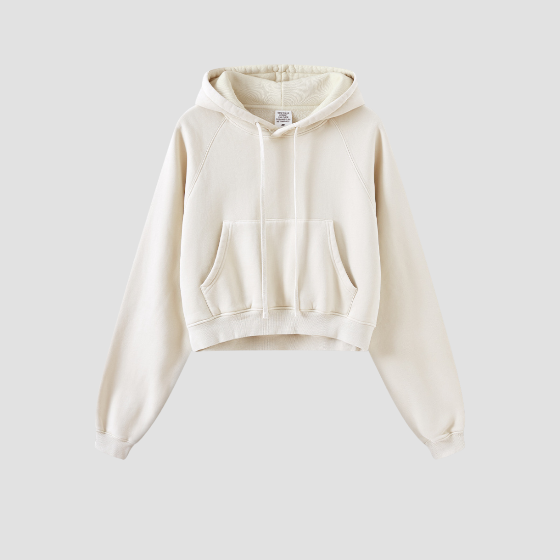Wholesale Women’s Vintage Washed Raglan Hoodie – Fleece Cropped Pullover