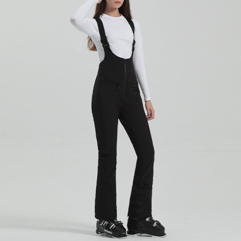 Women's Elastic Waterproof Suspender Ski Pants