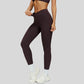 Pleated waistband sport leggings