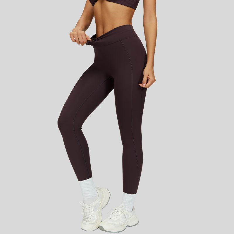 Pleated waistband sport leggings