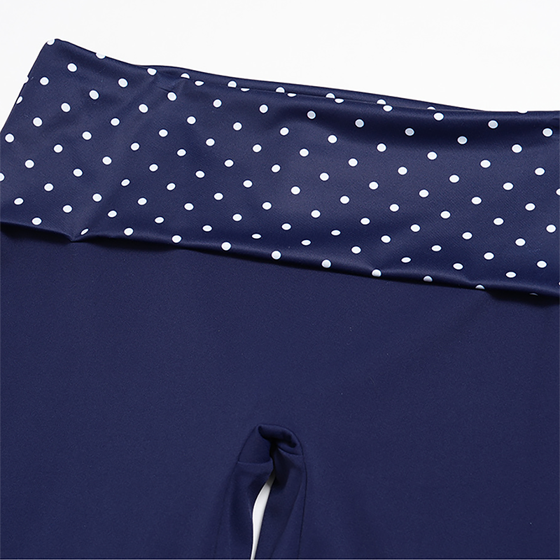 Wholesale Women's Polka Dot & Stripe Yoga Set Tank Top & Wide-Leg Pants w/ Chest Pad